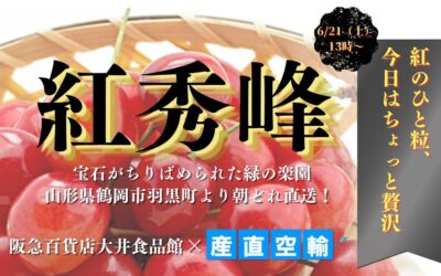 【イベント情報】2025.6.21（土）山形県産朝どれさくらんぼ（紅秀峰）＠阪急百貨店 大井食品館・都筑阪急